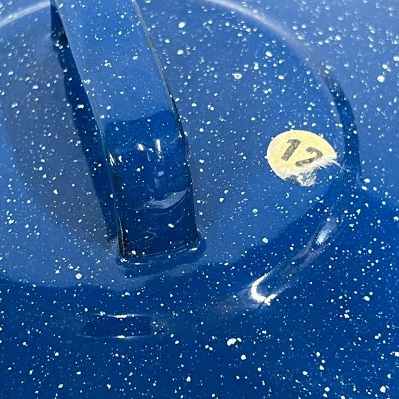 Vintage Enamelware Camping Pot blue white speckled Sierra cinsa - Picture 8 of 10